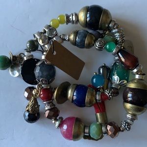 Lizou France charm double stretch bracelet